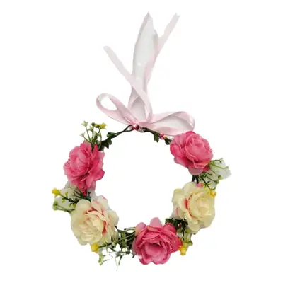New Mori Garland Hair Band with Peony Flowers Adjustable Size