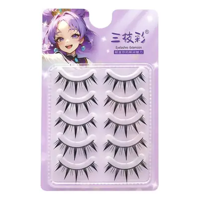 False Eyelashes for Girls 69 Pcs Camellia Thick Pointed