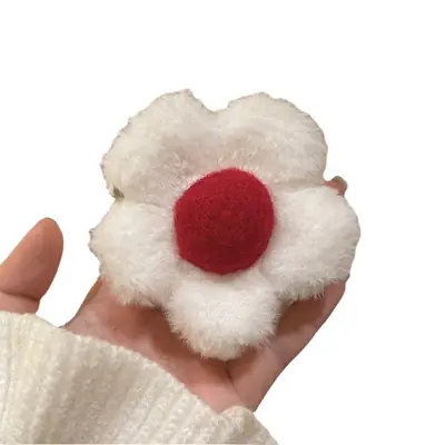 Autumn Winter Flower Plush Hair Clips for Women