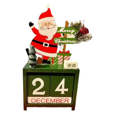 Christmas Wooden Calendar Decor for Home Desk January 24