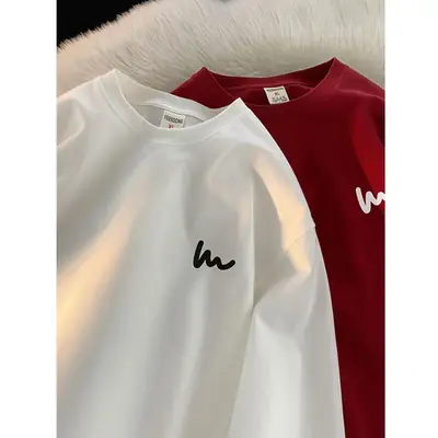 Men White Round Neck Long Sleeve T-Shirt 2023