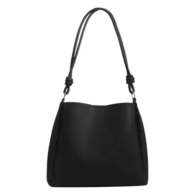 Black Retro Shoulder Bag with Knot Handle 2023