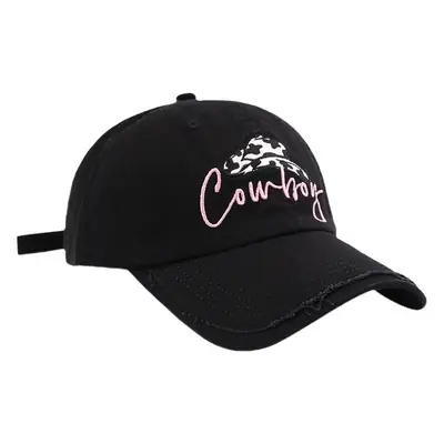 Cowboy Letter Embroidered Blue Baseball Cap