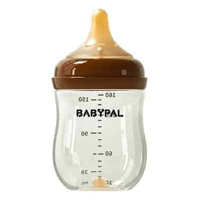 [Same Style as Dropshipping] Newborn Wide Diameter Bottom Air Return Bottle Glass Bottle Silicone Nipple