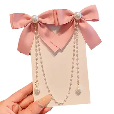 Red New Year Hairpin for Girls Pearl Tassel