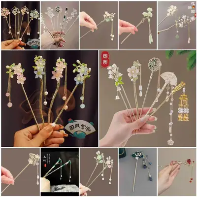 New Chinese Tassel Hairpin Women Ancient High Grade Metal