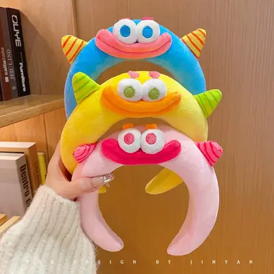 Cute Cartoon Monster Headband Green Purple Hairpin