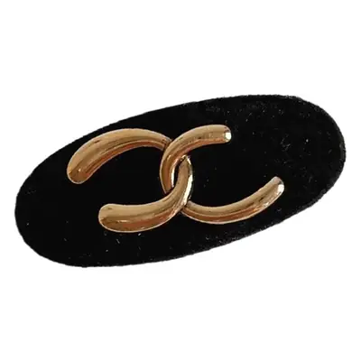 Black Velvet Side Bangs Hair Clip for Women