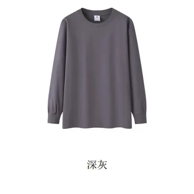 Black Cotton Long Sleeve T-Shirt for Men Women