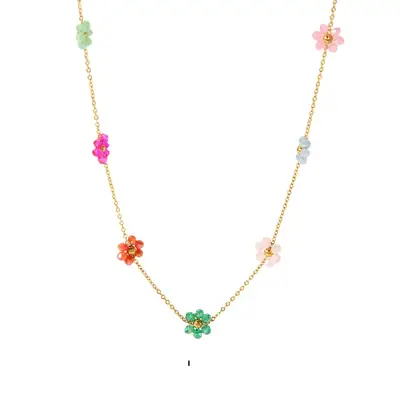 New Cute All-Match Flower Bracelet 18K Gold Stainless Steel