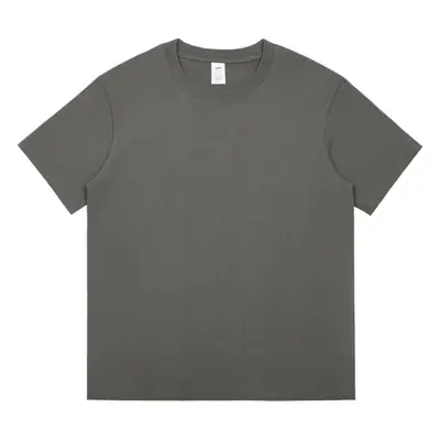 Men Black Cotton T-Shirt Casual Crewneck Summer