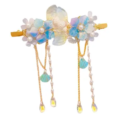 Children's Antique Hairpin with Fairy Tassel Bow