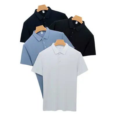 Men Ice-Free Collar T-Shirt Blue