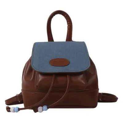Faux Leather Retro Shoulder Bag with Doll Accent