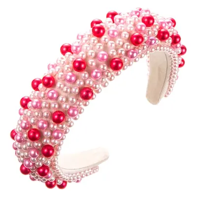 Cross-border New Fashion High-end Heart Pearl Hair Hoop Women's