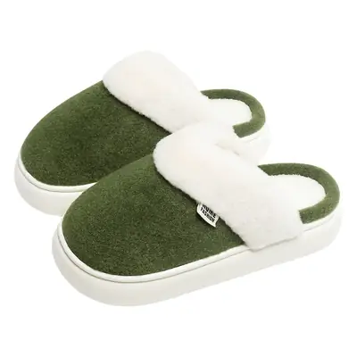 Women Winter Cotton Slippers Red Thick Soles