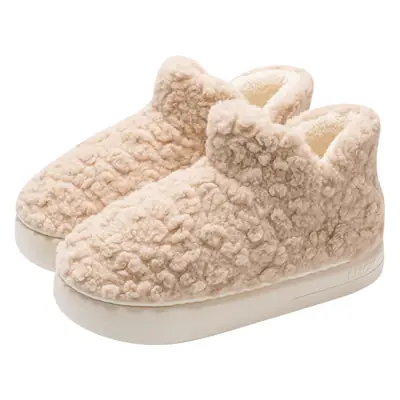 Women Winter Fleece Lined Slip-On Heels