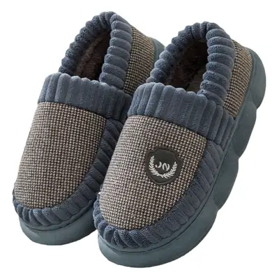 Extra Large size all-inclusive heel thick-soled cotton slippers men's home thickened plush indoor non-slip men's winter shoes winter