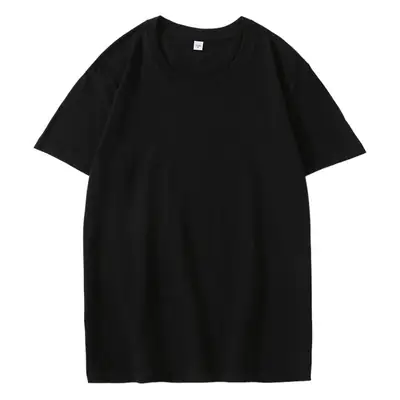 Japanese Korean Pure Cotton Black T-Shirt Women Summer Slim Fit