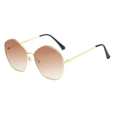 Irregular Metal Sunglasses European American Style Trendy Minimalist Rhythm Glasses for Men and Women