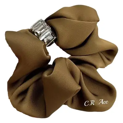New South Korea Imported Satin Hair Band with French Retro Metal Design