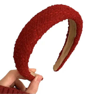 Christmas Red Pearl Hairpin Headband for Women