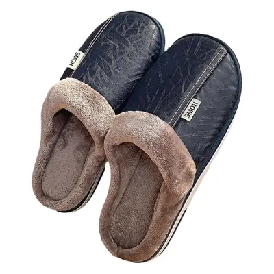 Men's Warm Slip-On Winter Shoes Brown Cotton