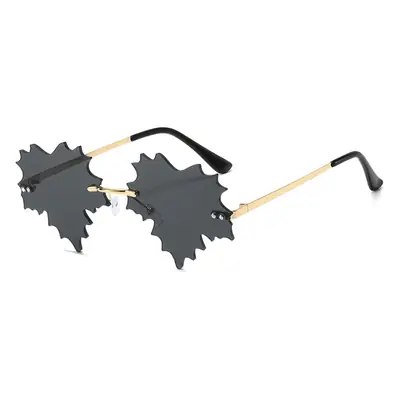 Leaf Quirk Sunglasses Green European Style