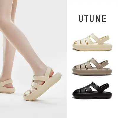 Thick-Soled Roman Sandals for Women, Suitable for Outdoor Wear, 2025 New Model, Couple's Slippers with Cushioning Effect, Height-Increasing, Men's Summer Non-Slip