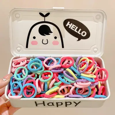 Colorful Rainbow Rubber Bands for Girls Hair Accessories