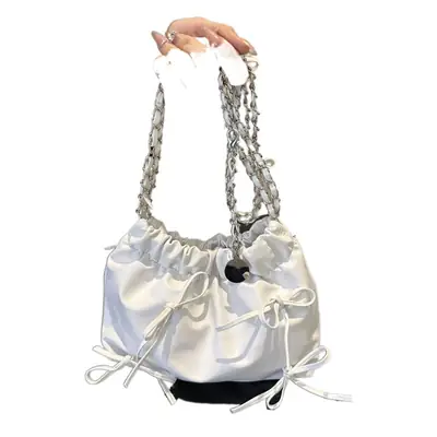 2023 Winter Pleated Chain Bow Bag Women