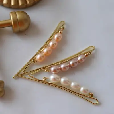 Pearl Baroque Hairpin with Bangs for Women