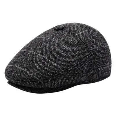 New British Retro Beret Hat for Men Autumn Winter Earmuffs
