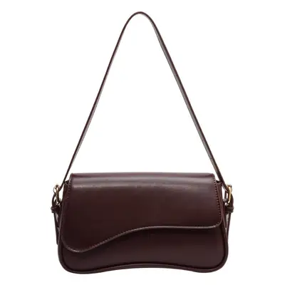 Red Magnetic Buckle Shoulder Bag for Women