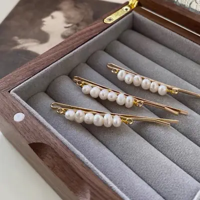 Vintage French Pearl Hairpin for Girls