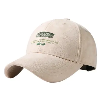 Green Suede Baseball Cap for Women Large Head