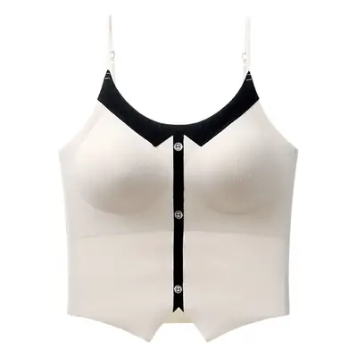 Women's Long Tube Camisole with Built-In Bra & Chest Pads