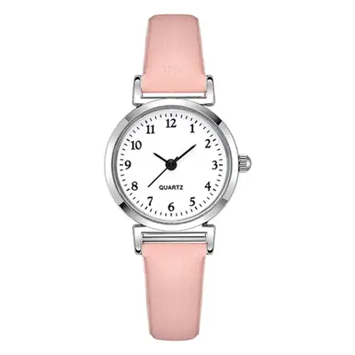 Korean Style Women's Green Leather Watch with Digital Display