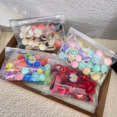 Baby Hair Bands Wool Ball Mini Hair Accessories