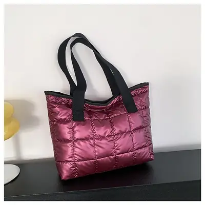 Women's Korean Style Padded Shoulder Tote Bag 2023
