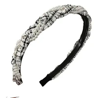 Narrow Pearl Twist Hair Band for Women