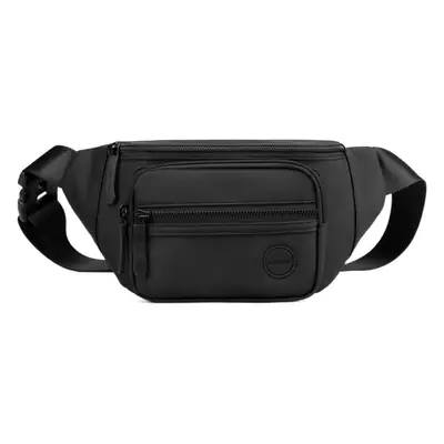 Men's Black Waist Bag Large Capacity Casual Sports