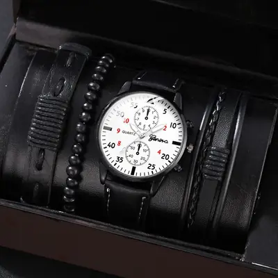 Cross-Border Foreign Trade Hot-Selling Men's All-Match Fashion Watch Foreign Trade Business Two-Eye Watch Factory Direct Sale