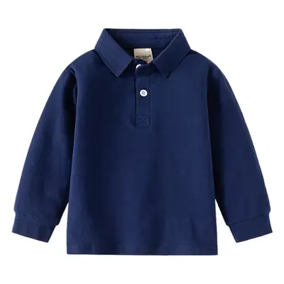 White Polo Shirt for Boys Long Sleeve 2025