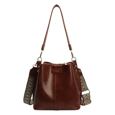 Women's Korean Style Crossbody Bag Brown Leather 2026