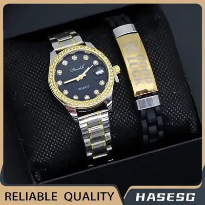 Women's Gold & Silver Watch Set Birthday Gift