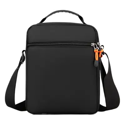 Men's Black Waterproof Shoulder Bag with Crossbody Strap