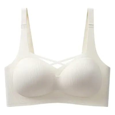 White Crossback Bra for Large Busts, Anti-Sagging, Slimming
