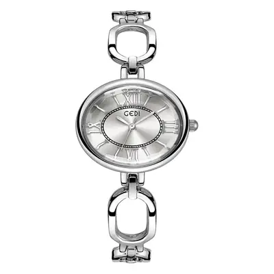 Women's Silver Quartz Watch with Roman Dial