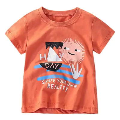 Malwee Boys Orange Printed T-Shirt with Day of Pride Design